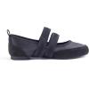 image:imageFEVERSOLE Womens Cushion Padded Mary Jane Sneakers Double Straps Comfort Casual Soft Fabric Sporty BalletsBlack Fabric Mf Two Straps