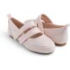image:imageFEVERSOLE Womens Cushion Padded Mary Jane Sneakers Double Straps Comfort Casual Soft Fabric Sporty BalletsPink Fabric Mf Two Straps