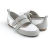 image:imageFEVERSOLE Womens Cushion Padded Mary Jane Sneakers Double Straps Comfort Casual Soft Fabric Sporty BalletsWhite Fabric Mf Two Straps