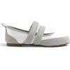 image:imageFEVERSOLE Womens Cushion Padded Mary Jane Sneakers Double Straps Comfort Casual Soft Fabric Sporty BalletsWhite Fabric Mf Two Straps