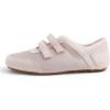 image:imageFEVERSOLE Womens Cushion Padded Mary Jane Sneakers Double Straps Comfort Casual Soft Fabric Sporty Slip On FlatsPink Fabric Mf Two Straps
