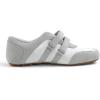 image:imageFEVERSOLE Womens Cushion Padded Mary Jane Sneakers Double Straps Comfort Casual Soft Fabric Sporty Slip On FlatsWhite Fabric Mf Two Straps