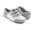 image:imageFEVERSOLE Womens Cushion Padded Mary Jane Sneakers Double Straps Comfort Casual Soft Fabric Sporty Slip On FlatsWhite Fabric Mf Two Straps