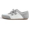 image:imageFEVERSOLE Womens Cushion Padded Mary Jane Sneakers Double Straps Comfort Casual Soft Fabric Sporty Slip On FlatsWhite Fabric Mf Two Straps
