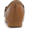 image:imageFEVERSOLE Womens Fashion Daily Comfort Soft Penny Loafer Office Work FlatsCamel Vegan Leather Golden Buckle