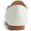 image:imageFEVERSOLE Womens Fashion Daily Comfort Soft Penny Loafer Office Work FlatsWhite Vegan Leather Golden Buckle