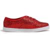 image:imageFEVERSOLE Womens Fashion Dress Sneakers Party Bling Casual Flats Embellished ShoesRed Glitter Laceup Plimsolls