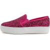 image:imageFEVERSOLE Womens Fashion Slip On Sneaker Casual Platform LoafersPlatform Fuchsia Glitter
