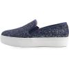 image:imageFEVERSOLE Womens Fashion Slip On Sneaker Casual Platform LoafersPlatform Night Blue Glitter