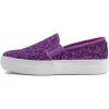 image:imageFEVERSOLE Womens Fashion Slip On Sneaker Casual Platform LoafersPlatform Purple Glitter