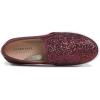 image:imageFEVERSOLE Womens Fashion SlipOn Sneaker Casual Flat LoafersBurgundy Glitter