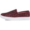 image:imageFEVERSOLE Womens Fashion SlipOn Sneaker Casual Flat LoafersBurgundy Glitter
