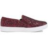 image:imageFEVERSOLE Womens Fashion SlipOn Sneaker Casual Flat LoafersBurgundy Glitter