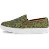 image:imageFEVERSOLE Womens Fashion SlipOn Sneaker Casual Flat LoafersYellow Green Glitter