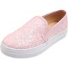 image:imageFEVERSOLE Womens Fashion SlipOn Sneaker Loafers Baby Pink Size 7 M US Bound with No Show Socks Women Ankle Low Cut Thin Socks 3 Colors 6 Pairs