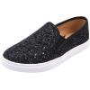 image:imageFEVERSOLE Womens Fashion SlipOn Sneaker Loafers Black Size 9 M US Boundle with No Show Socks Women Ankle Low Cut Thin No Slip Invisible Liner Socks 3 Colors 6 Pairs