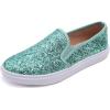 image:imageFEVERSOLE Womens Fashion SlipOn Sneaker Loafers Jade Green Size 75 M US Boundle with No Show Socks Women Ankle Low Cut Thin No Slip Invisible Liner Socks 3 Colors 6 Pairs