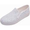 image:imageFEVERSOLE Womens Fashion SlipOn Sneaker Loafers Multi White Size 8 M US Bound with No Show Socks Women Ankle Low Cut Thin Socks 3 Colors 6 Pairs