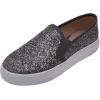image:imageFEVERSOLE Womens Fashion SlipOn Sneaker Loafers Pewter 6 M US Bound with No Show Socks Women Ankle Low Cut Thin Socks 3 Colors 6 Pairs
