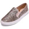 image:imageFEVERSOLE Womens Fashion SlipOn Sneaker Loafers Pink Gold Size 75 M US Boundle with No Show Socks Women Ankle Low Cut Thin No Slip Invisible Liner Socks 3 Colors 6 Pairs