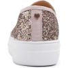 image:imageFEVERSOLE Womens Fashion SlipOn Sneaker Loafers Pink Gold Size 85 M US Bound with No Show Socks Women Ankle Low Cut Thin Socks 3 Colors 6 Pairs
