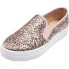 image:imageFEVERSOLE Womens Fashion SlipOn Sneaker Loafers Pink Gold Size 85 M US Bound with No Show Socks Women Ankle Low Cut Thin Socks 3 Colors 6 Pairs