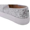 image:imageFEVERSOLE Womens Fashion SlipOn Sneaker Loafers Silver 6 M US Bound with No Show Socks Women Ankle Low Cut Thin Socks 3 Colors 6 Pairs