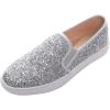 image:imageFEVERSOLE Womens Fashion SlipOn Sneaker Loafers Silver Pure Size 75 M US Boundle with No Show Socks Women Ankle Low Cut Thin No Slip Invisible Liner Socks 3 Colors 6 Pairs