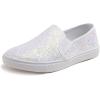 image:imageFEVERSOLE Womens Fashion SlipOn Sneaker Loafers White Size 8 M US Boundle with No Show Socks Women Ankle Low Cut Thin No Slip Invisible Liner Socks 3 Colors 6 Pairs