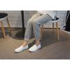 image:imageFEVERSOLE Womens Fashion SlipOn Sneaker Loafers White Size 9 M US Boundle with No Show Socks Women Ankle Low Cut Thin No Slip Invisible Liner Socks 3 Colors 6 Pairs
