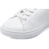 image:imageFEVERSOLE Womens Featured PU Leather Colorful Lace Up Sneaker White Gold Patch Size 85 M US