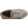 image:imageFEVERSOLE Womens Featured PU Leather Colorful Lace Up SneakerTaupe Quilted Vegan Leather