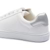 image:imageFEVERSOLE Womens Featured PU Leather Colorful Lace Up SneakerWhite Napa Silver Patch Laceup