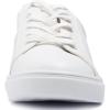 image:imageFEVERSOLE Womens Featured PU Leather Colorful Lace Up SneakerWhite Napa Silver Patch Laceup