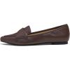 image:imageFEVERSOLE Womens Loafer Flat Pointed Fashion Slip On Comfort Driving Office ShoesBrown Plain Vegan Leather Twist Bow