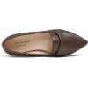 image:imageFEVERSOLE Womens Loafer Flat Pointed Fashion Slip On Comfort Driving Office ShoesBrown Plain Vegan Leather Twist Bow