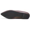 image:imageFEVERSOLE Womens Loafer Flat Pointed Fashion Slip On Comfort Driving Office ShoesBrown Plain Vegan Leather Twist Bow