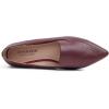 image:imageFEVERSOLE Womens Loafer Flat Pointed Fashion Slip On Comfort Driving Office ShoesNapa Vegan Leather Burgundy