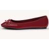 image:imageFEVERSOLE Womens Macaroon Colorful Memory Foam Cushion Insock Patent Ballet FlatBurgundy