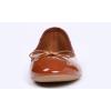 image:imageFEVERSOLE Womens Macaroon Colorful Memory Foam Cushion Insock Patent Ballet FlatCaramel