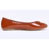 image:imageFEVERSOLE Womens Macaroon Colorful Memory Foam Cushion Insock Patent Ballet FlatCaramel