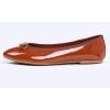 image:imageFEVERSOLE Womens Macaroon Colorful Memory Foam Cushion Insock Patent Ballet FlatCaramel