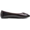 image:imageFEVERSOLE Womens Macaroon Colorful Memory Foam Cushion Insock Patent Ballet FlatChocolate