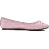 image:imageFEVERSOLE Womens Macaroon Colorful Memory Foam Cushion Insock Patent Ballet FlatGlitter Baby Pink