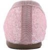 image:imageFEVERSOLE Womens Macaroon Colorful Memory Foam Cushion Insock Patent Ballet FlatGlitter Baby Pink