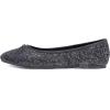 image:imageFEVERSOLE Womens Macaroon Colorful Memory Foam Cushion Insock Patent Ballet FlatGlitter Black
