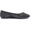 image:imageFEVERSOLE Womens Macaroon Colorful Memory Foam Cushion Insock Patent Ballet FlatGlitter Black