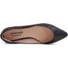 image:imageFEVERSOLE Womens Macaroon Colorful Memory Foam Cushion Insock Patent Ballet FlatGlitter Black Pointed