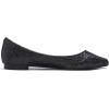 image:imageFEVERSOLE Womens Macaroon Colorful Memory Foam Cushion Insock Patent Ballet FlatGlitter Black Pointed