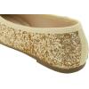 image:imageFEVERSOLE Womens Macaroon Colorful Memory Foam Cushion Insock Patent Ballet FlatGlitter Gold
